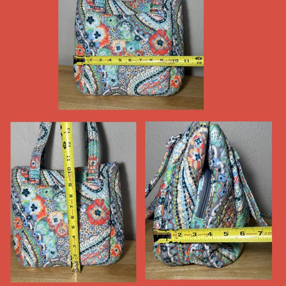 Vera Bradley Multi-Compartment Shoulder Bag in Citrus Paisley - Picture 4 of 11